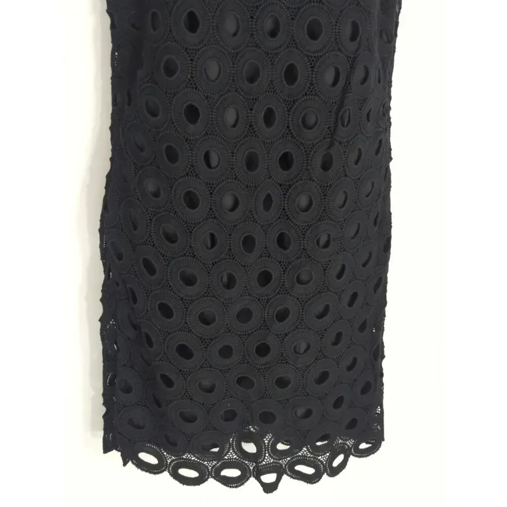 Rebecca Moses Women's Sleeveless Round Neck Sheath Mini Dress‎ Black Size 8 NWT - Picture 4 of 10